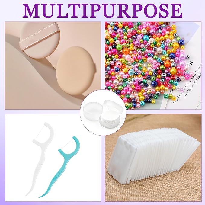 2 Pcs Portable Cotton Round Holder, Plastic Lightweight Cotton Round Dispenser - Image 6