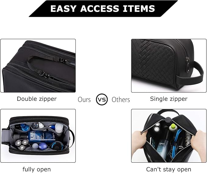 BAGSMART Toiletry Bag for Men, Travel Toiletry Organizer Dopp Kit - Image 3
