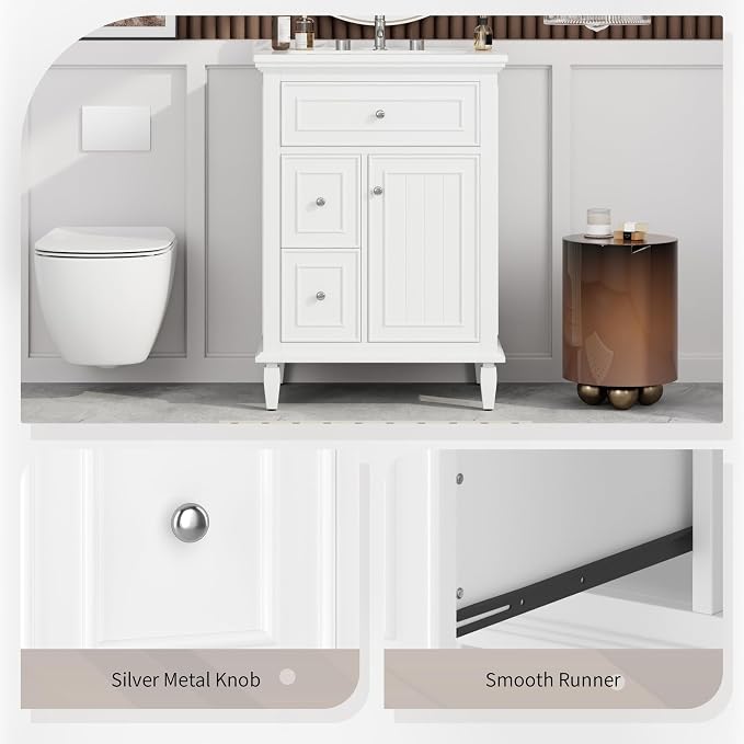 Harper & Bright Designs 24" Bathroom Vanity - Image 7