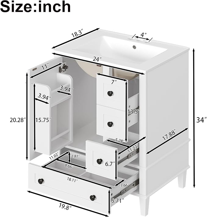 Bellemave 24" Bathroom Vanity - Image 2