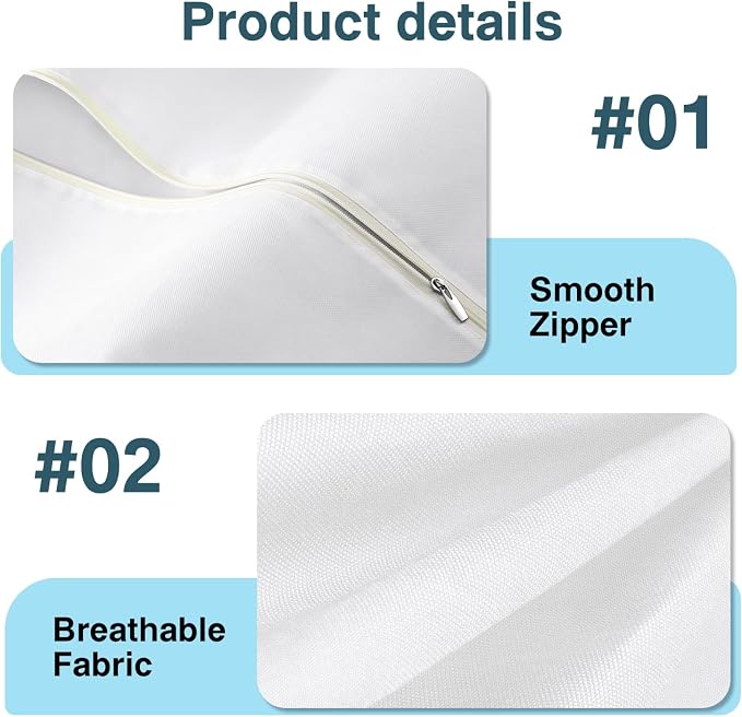 SLEEPING LAMB 72" Bridal Wedding Gown Dress Garment Bag 15" Gusseted Garment - Image 6
