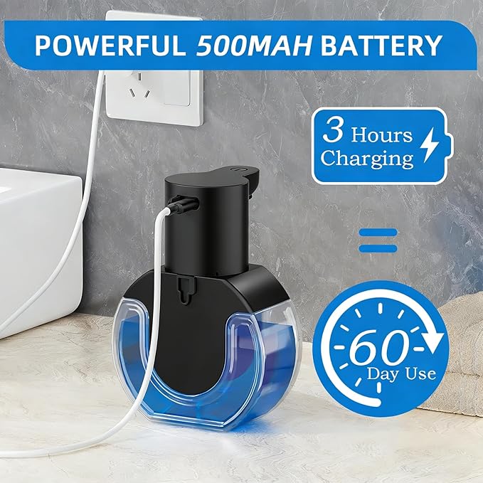 Automatic Soap Dispenser Touchless, Rechargeable Foaming Soap Dispenser - Image 6