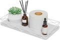 Toilet Paper Basket Holder, Wood and Metal Toilet Tray Vanity Organizer by Lixple