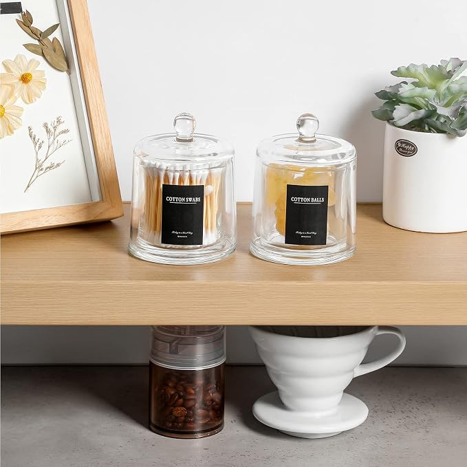 Qtip Holder Thick Glass Apothecary Jars - Image 5