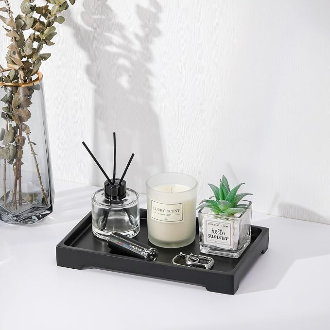 Luxspire Vanity Tray, Toilet Tank Tray, Resin Kitchen Tray Decorative Jewelry - Image 3