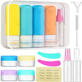 16 Pack Travel Bottles for Toiletries, Silicone TSA Approved-Containers for by Amphism