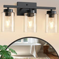 IZORRO Modern Bathroom Light Fixtures, 3 Light Black Vanity Lights, Bathroom by IZORRO