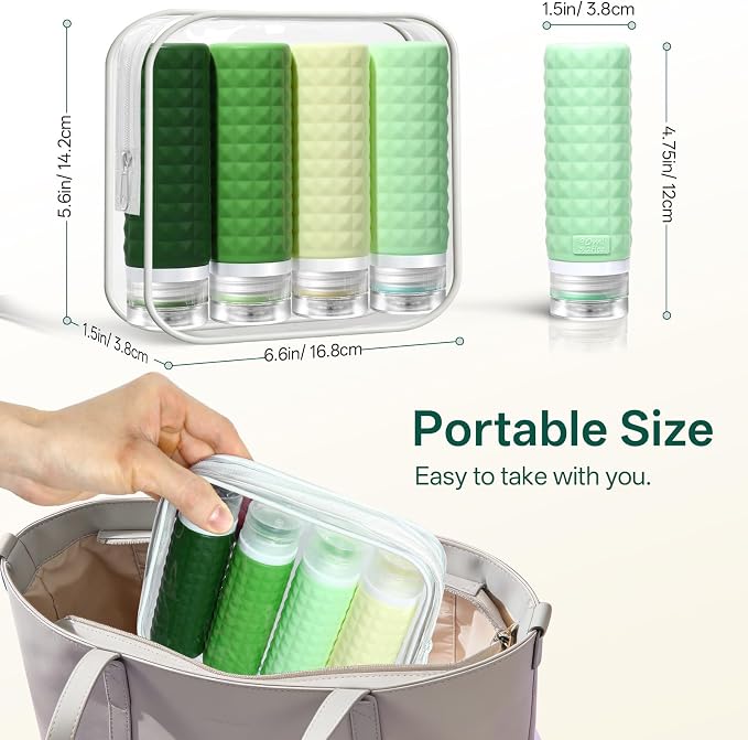 Travel Bottles for Toiletries, TSA Approved Travel Size Containers, Leak Proof - Image 3