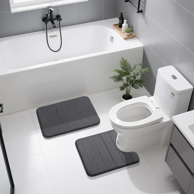 Yimobra U-Shaped Toilet Bath Mat Set 2 Piece - Image 7