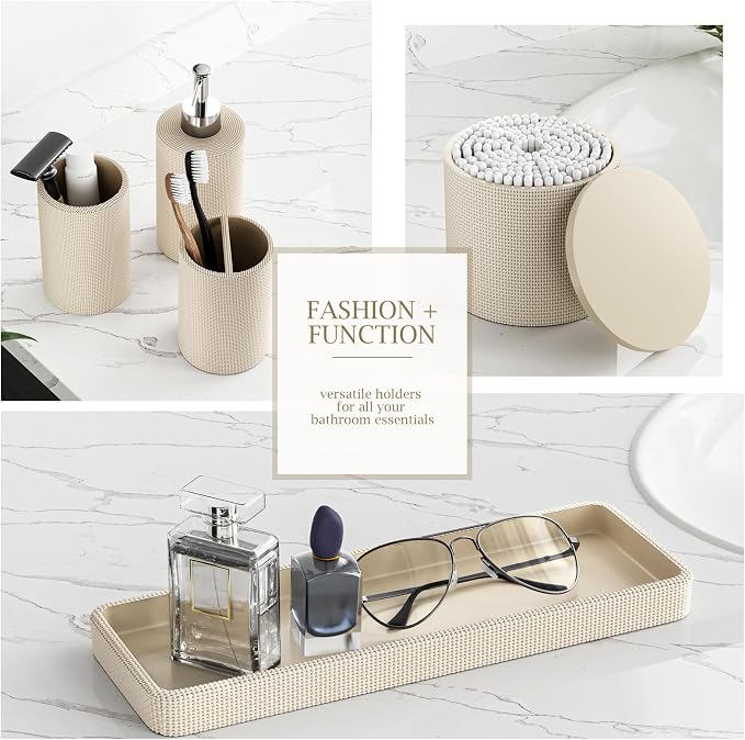 6-Piece Beige Bathroom Set - Image 5