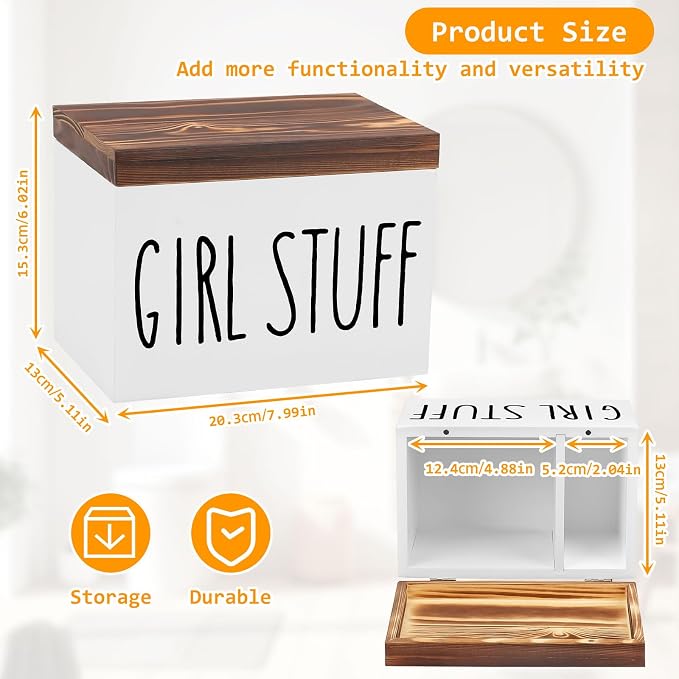 Tampon Holder for Bathroom, Feminine Product Organizer Pad Case - Image 2