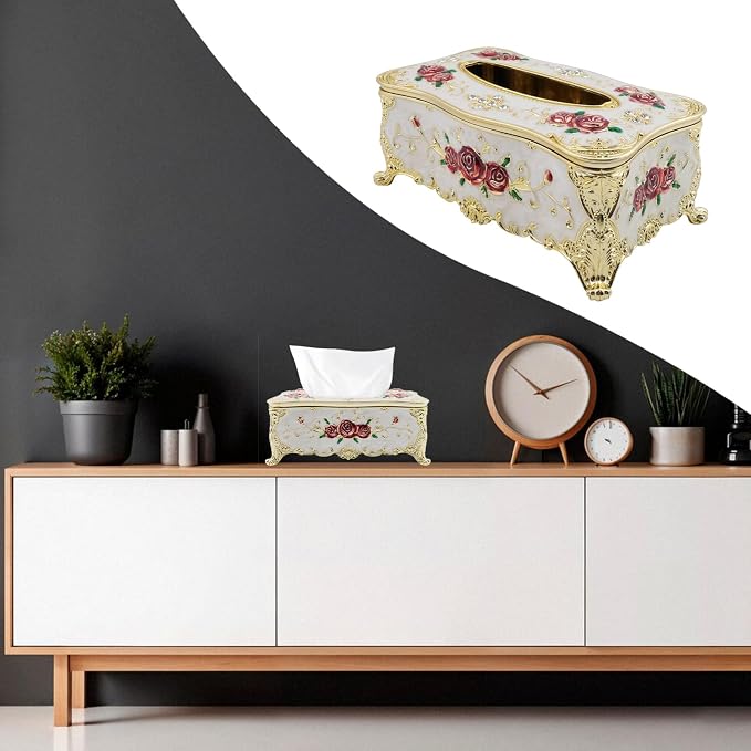 9.45"x5.43"x3.94" Luxurious Rose Tissue Box - Image 7