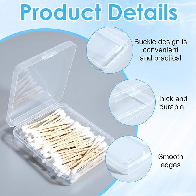 Portable Travel Cotton Pad Holder 3 Pcs Travel Qtips Case Cotton Pad Holder - Image 3