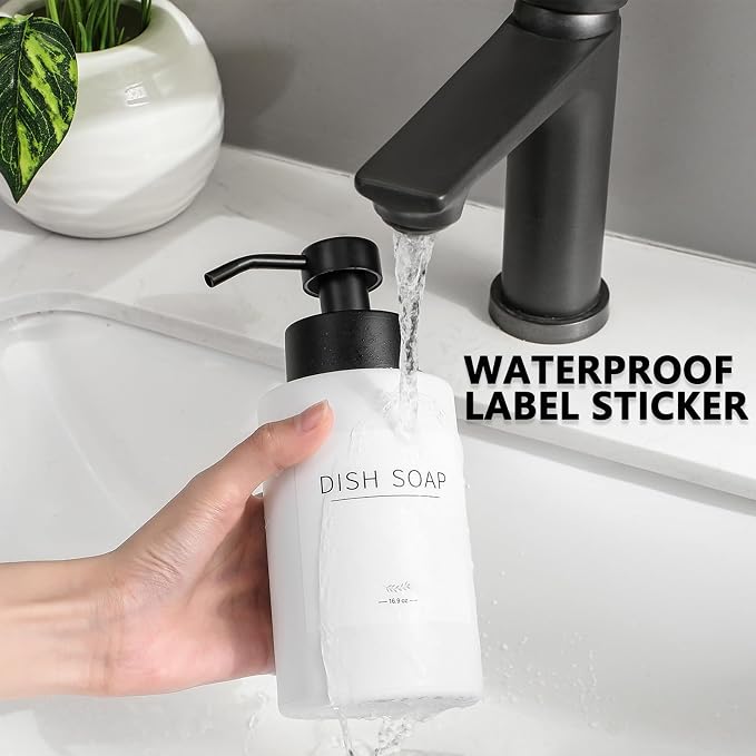 Foaming Soap Dispenser Set, 12 Oz Glass Hand Soap Dispenser - Image 5