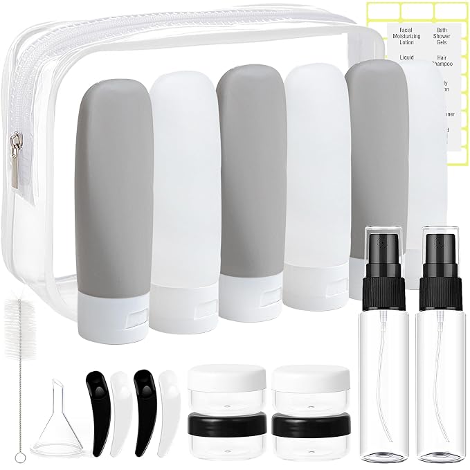 20 Pack Travel Bottles Set by DEWSENSI