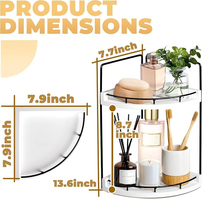 2 Tier Bathroom Counter Organizer, Bathroom Counter Tray and Vanity Organizer - Image 3
