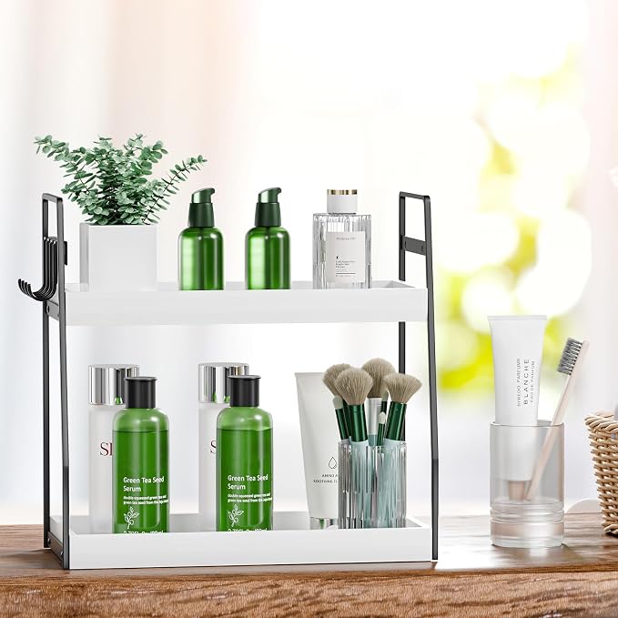 VITVITI 2-Tier Bathroom Organizer Countertop, Wood Bathroom Counter Organizer - Image 5
