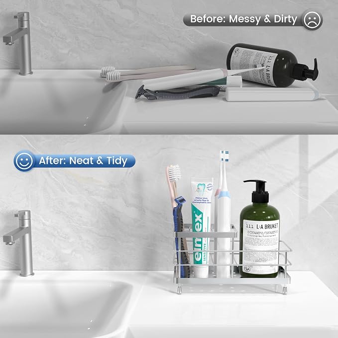 Luxspire Toothbrush Holders, 6 Slots Stainless Steel Tooth Brush Holder - Image 5