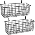 2 Sets Extra Large Hanging Wall Basket, WallmountedFruit Vegetable Toy Snack by KINLINK