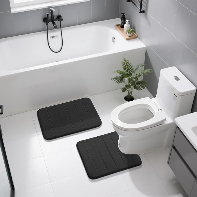 Yimobra U-Shaped Toilet Bath Mat Set 2 Piece - Image 7