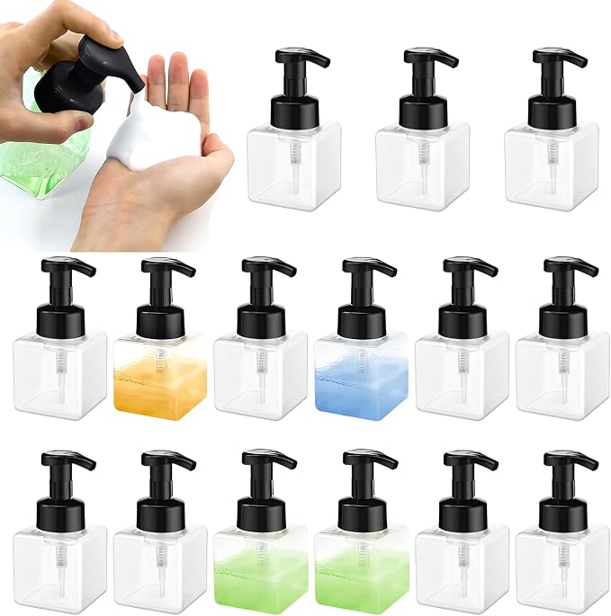 8.5 oz Foaming Soap Dispenser Plastic Foaming Pump Bottle, Refillable Dispenser by Unknown