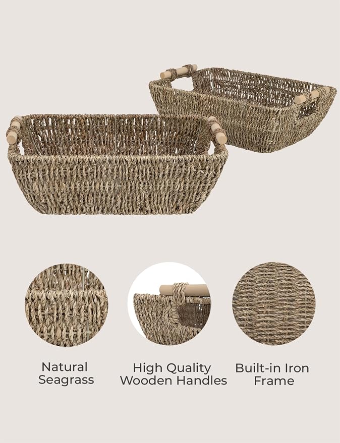 StorageWorks Hand-Woven Large Storage Baskets - Image 3