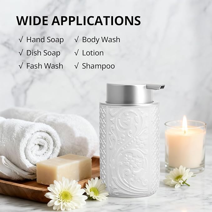 12OZ/350ML Ceramic Foaming Soap Dispenser Empty Hand Soap Dispenser Refillable - Image 6