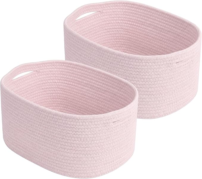 Cotton Rope Storage Basket, Woven Basket by ECDYQXVU