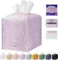 Tissue Box Holder Cover Square Tissue Cube Cover PU Leather Tissue Organizer by DecorateYourHome