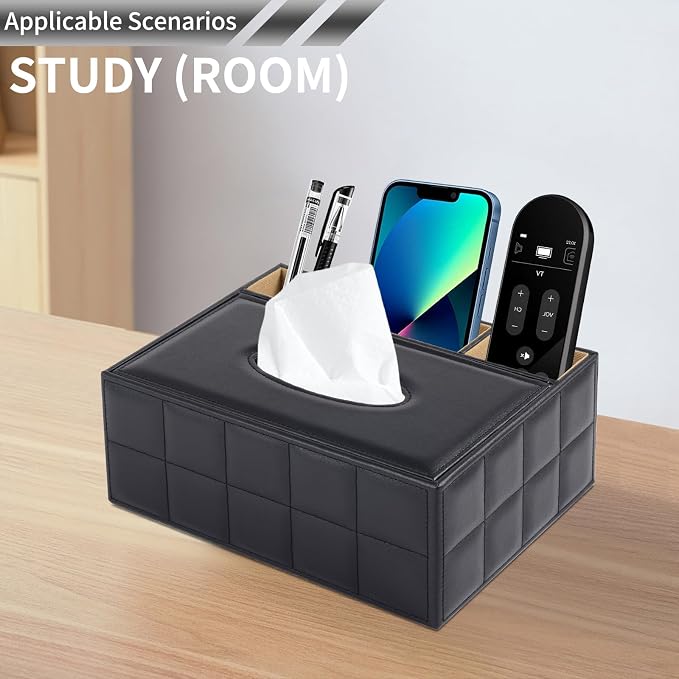 PU Leather Rectangular Tissue Box Cover - Image 6