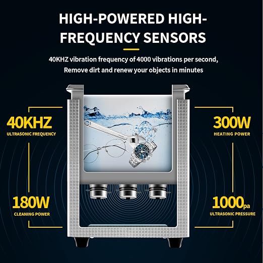 Ultrasonic Cleaner 6L Dual-Frequency Professional Digital Stainless Steel - Image 2