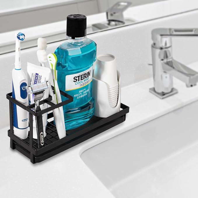 Toothbrush Holders for Bathrooms, Carbon Steel Tooth Brushing Holder Electric - Image 2