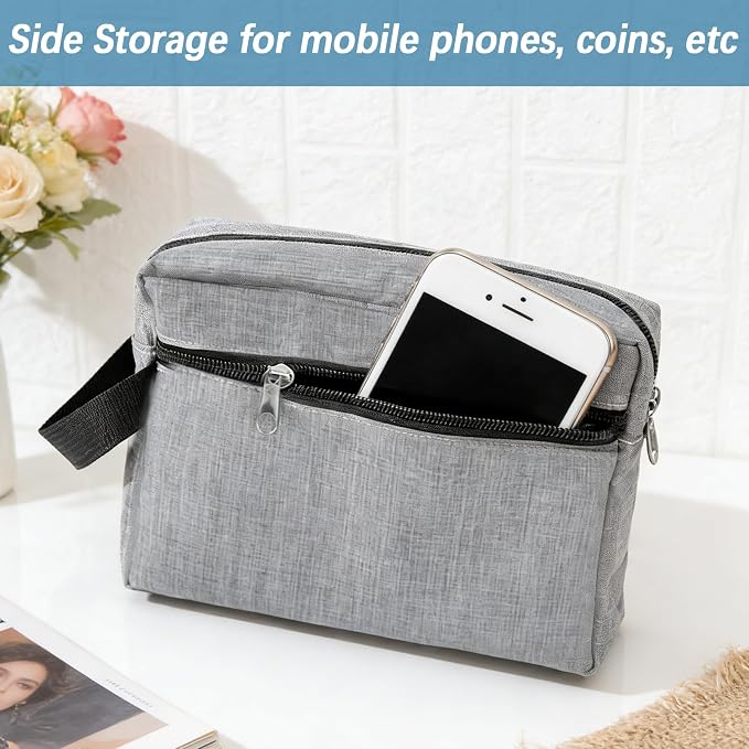 8 PCS Travel Toiletry Bag for Women and Men, Travel Pouch, Large Shaving Bag - Image 5