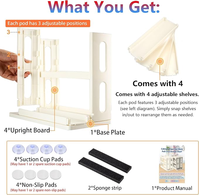 Medicine Organizer 2 Three-Decker Shelves Cabinet Storage Rack Organizer - Image 7