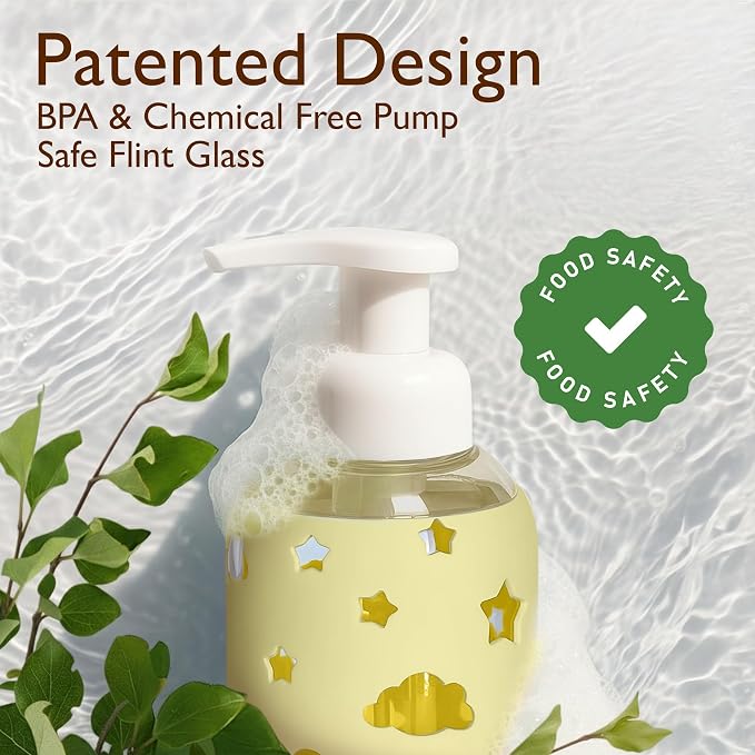 SoCal Suds & Company Foaming Hand Soap Dispenser Glass, Liquid Soap Pump - Image 3