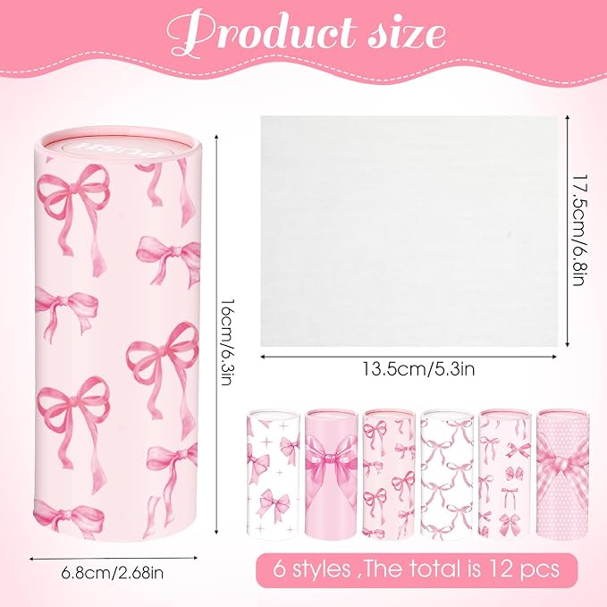 Outus 12 Pcs Bow Car Tissues Cylinder Holder - Image 3