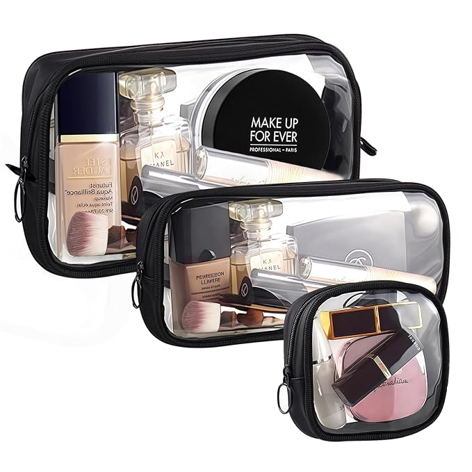 Clear TSA Approved Toiletry Bag Set by Cozomga