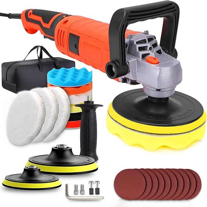 Buffer Polisher, Powerful Buffer Waxer, 7 Variable Speed 1000-3500 RPM by EZISOE