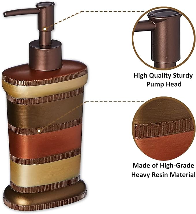 Zahari Home 4pc Contempo Stylish Bathroom Accessories Set Shower Soap Dispenser - Image 2