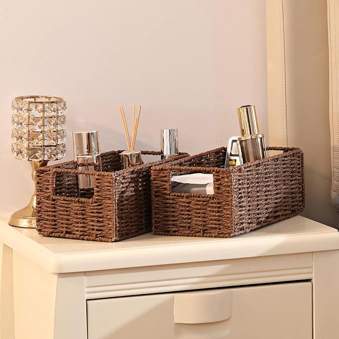 Vagusicc Wicker Storage Basket, Small Storage Baskets - Image 3