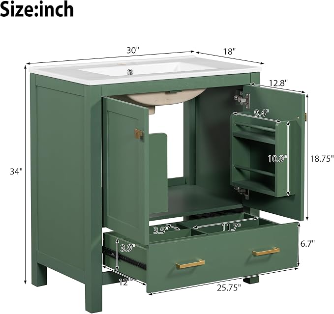 Bellemave 30" Bathroom Vanity - Image 2