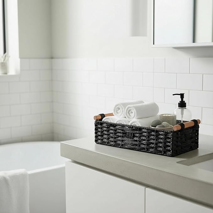 Back of Toilet Basket, Basket for Toilet Tank Top, Narrow Bathroom Organizer - Image 9