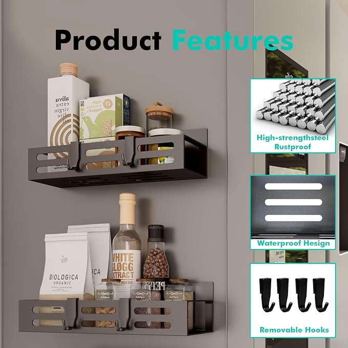 6 Pack Magnetic Spice Rack for Refrigerator Set - Image 4