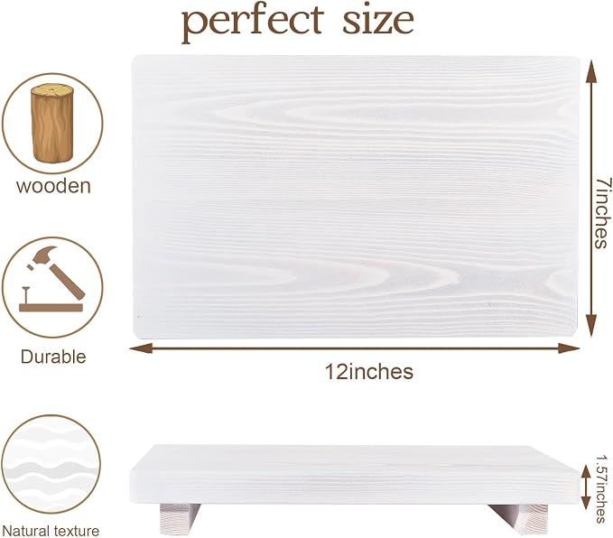 zoocatia Bathroom Counter Organizer Wood Pedestal Stand Farmhouse Decorative - Image 8