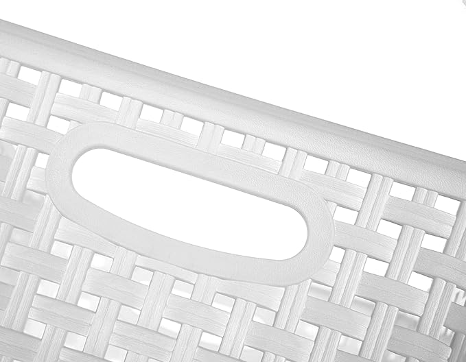 Clear Plastic Woven Storage Basket - Image 4