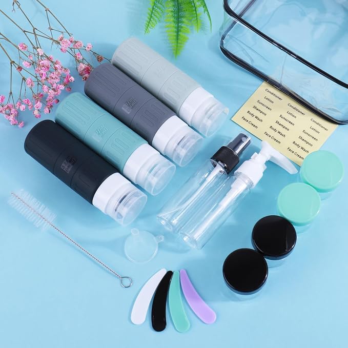 GLAMFIELDS Travel Bottles for Toiletries, TSA Approved 3.3oz Size LeakProof - Image 6