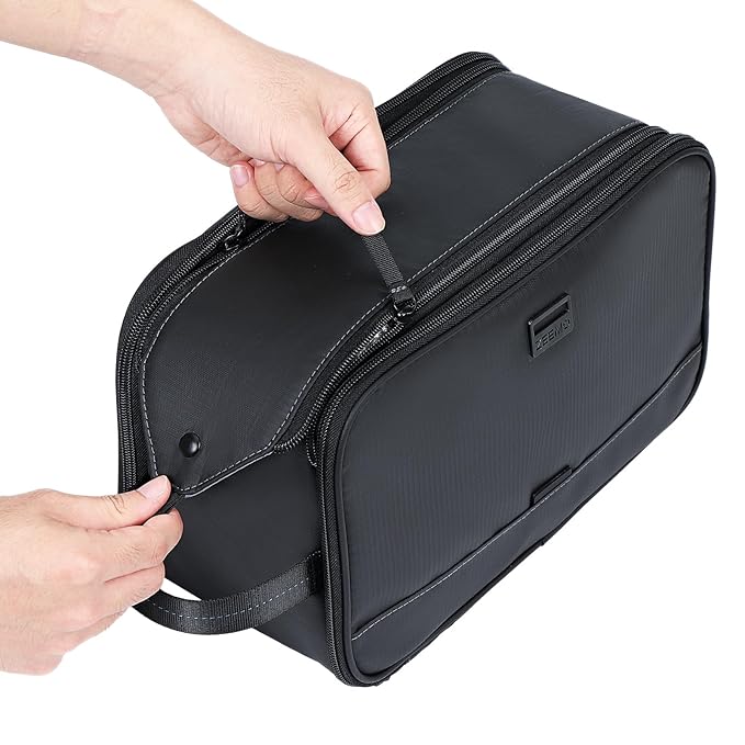 ZEEMO Travel Toiletry Bag for Men, Medium Water-Resistant Double-Sided - Image 4