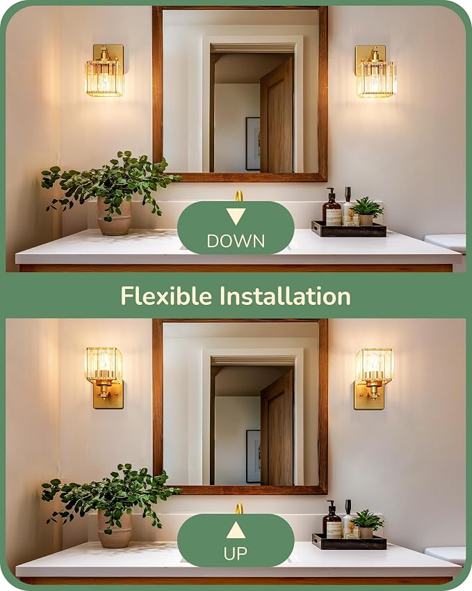 EDISHINE Hardwired Bathroom Vanity Light, Modern Bathroom Lighting Fixtures - Image 3