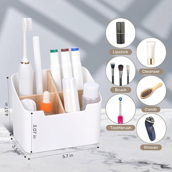 Toothbrush Holders for Bathrooms, Electric Toothbrush and Toothpaste Holder - Image 3