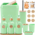 Green Bathroom Accessories Set 17PCS Bathroom Set by BetterbathroomwithXLHOME
